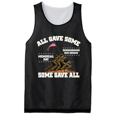 Memorial Day All Gave Some Some Gave All Remembering Our Heroes Mesh Reversible Basketball Jersey Tank