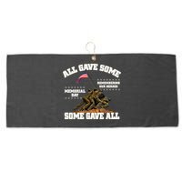 Memorial Day All Gave Some Some Gave All Remembering Our Heroes Large Microfiber Waffle Golf Towel