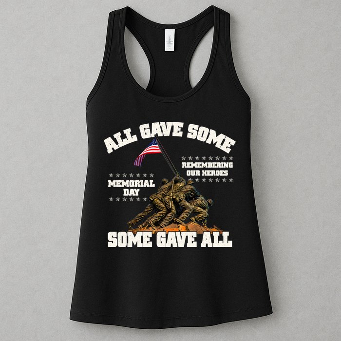 Memorial Day All Gave Some Some Gave All Remembering Our Heroes Womens Tank Top