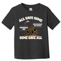 Memorial Day All Gave Some Some Gave All Remembering Our Heroes Toddler T-Shirt