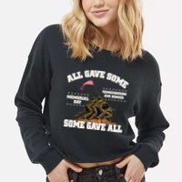 Memorial Day All Gave Some Some Gave All Remembering Our Heroes Cropped Pullover Crew
