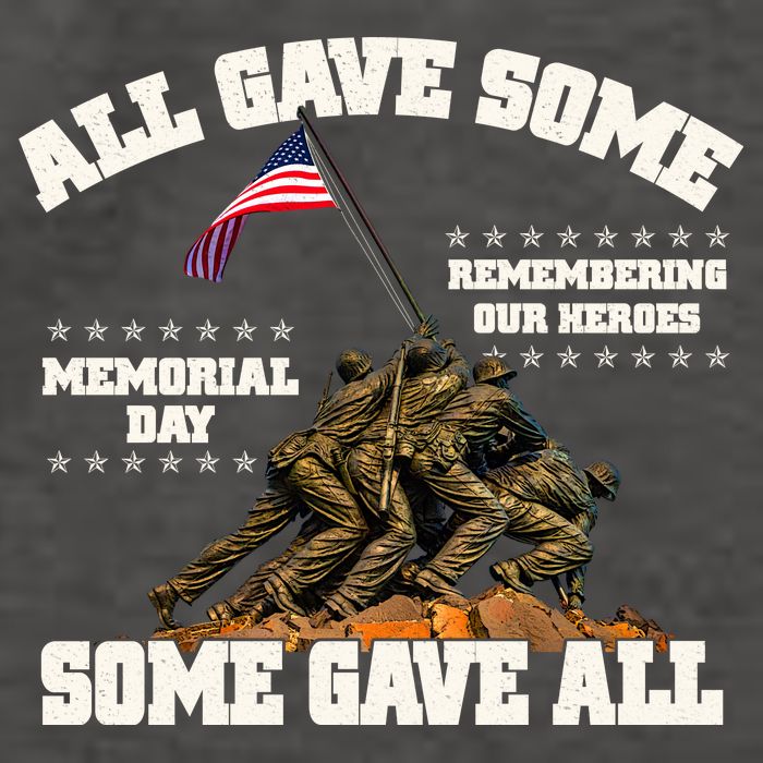 Memorial Day All Gave Some Some Gave All Remembering Our Heroes Vector Backpack