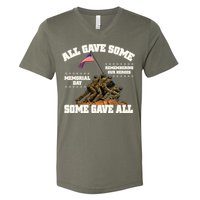 Memorial Day All Gave Some Some Gave All Remembering Our Heroes V-Neck T-Shirt