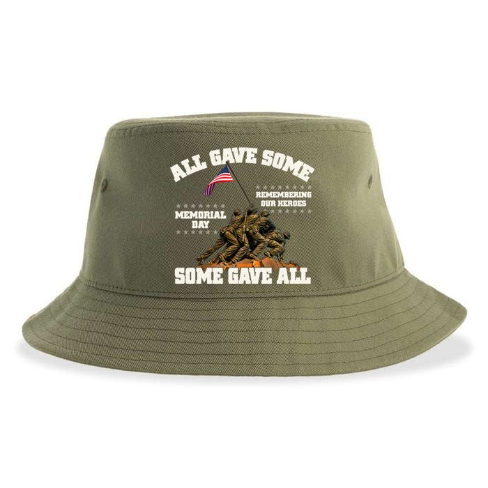 Memorial Day All Gave Some Some Gave All Remembering Our Heroes Sustainable Bucket Hat