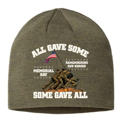 Memorial Day All Gave Some Some Gave All Remembering Our Heroes Sustainable Beanie