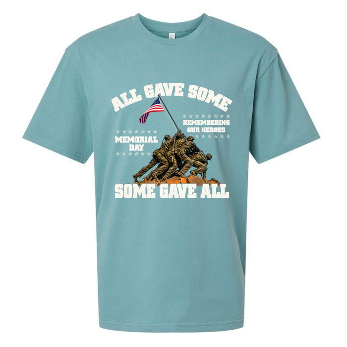 Memorial Day All Gave Some Some Gave All Remembering Our Heroes Sueded Cloud Jersey T-Shirt