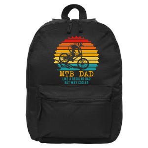 MTB Dad Apparel Retro Mountain Bike Dad 16 in Basic Backpack