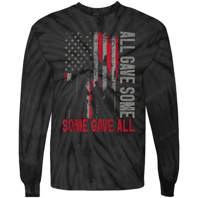 Memorial Day All Gave Some Some Gave All Veteran Tie-Dye Long Sleeve Shirt