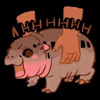 Moo Deng A Hh Hhhh Hippo Funny 16oz Travel Tumbler