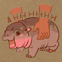 Moo Deng A Hh Hhhh Hippo Funny Cotton Canvas Backpack
