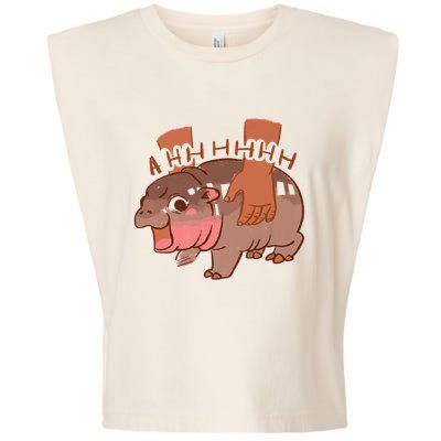 Moo Deng A Hh Hhhh Hippo Funny Garment-Dyed Women's Muscle Tee