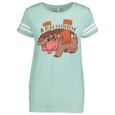 Moo Deng A Hh Hhhh Hippo Funny Enza Ladies Jersey Football T-Shirt