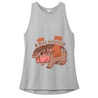 Moo Deng A Hh Hhhh Hippo Funny Ladies PosiCharge Tri-Blend Wicking Tank