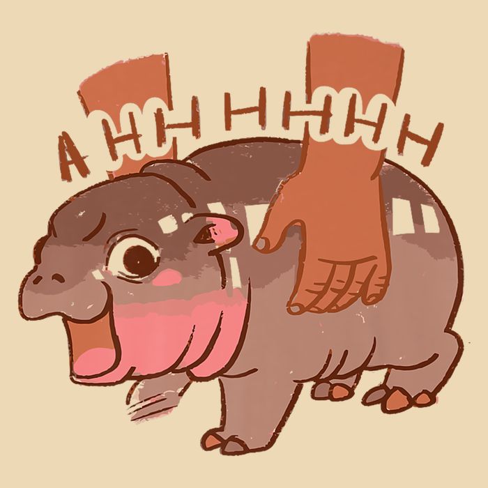 Moo Deng A Hh Hhhh Hippo Funny Drawstring Bag