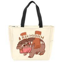 Moo Deng A Hh Hhhh Hippo Funny Zip Tote Bag