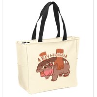 Moo Deng A Hh Hhhh Hippo Funny Zip Tote Bag