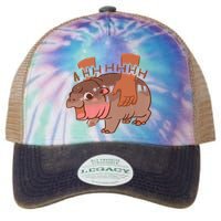 Moo Deng A Hh Hhhh Hippo Funny Legacy Tie Dye Trucker Hat