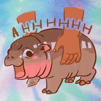 Moo Deng A Hh Hhhh Hippo Funny Legacy Tie Dye Trucker Hat