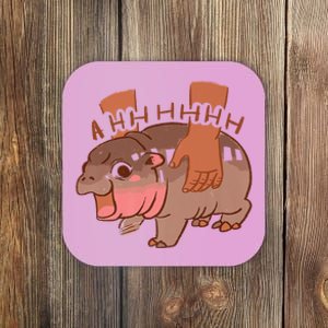 Moo Deng A Hh Hhhh Hippo Funny Coaster