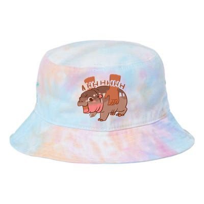 Moo Deng A Hh Hhhh Hippo Funny Tie Dye Newport Bucket Hat