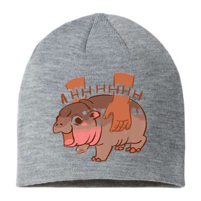 Moo Deng A Hh Hhhh Hippo Funny Sustainable Beanie