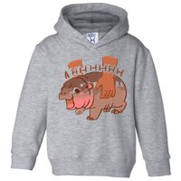 Moo Deng A Hh Hhhh Hippo Funny Toddler Hoodie