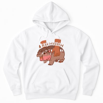 Moo Deng A Hh Hhhh Hippo Funny Hoodie