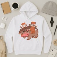 Moo Deng A Hh Hhhh Hippo Funny Hoodie