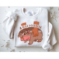 Moo Deng A Hh Hhhh Hippo Funny Sweatshirt