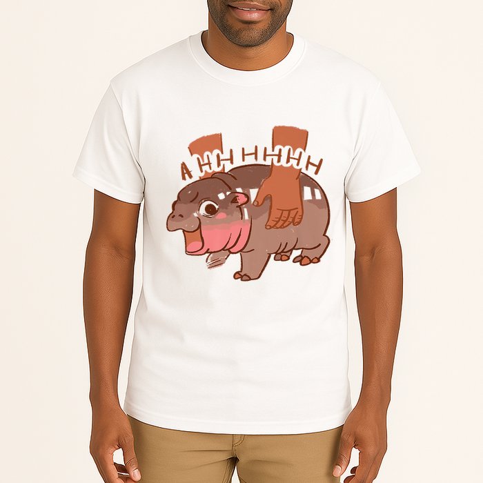 Moo Deng A Hh Hhhh Hippo Funny Tall T-Shirt