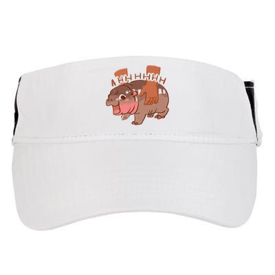 Moo Deng A Hh Hhhh Hippo Funny Adult Drive Performance Visor