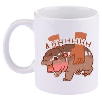 Moo Deng A Hh Hhhh Hippo Funny 11oz C Handle Ceramic Mug