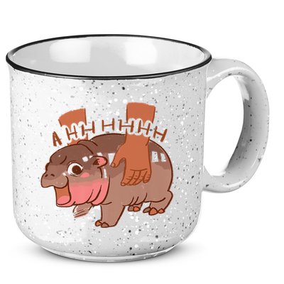 Moo Deng A Hh Hhhh Hippo Funny 15oz Campfire Ceramic Mug