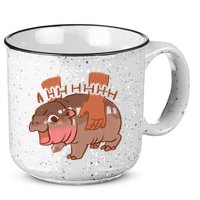 Moo Deng A Hh Hhhh Hippo Funny 15oz Campfire Ceramic Mug