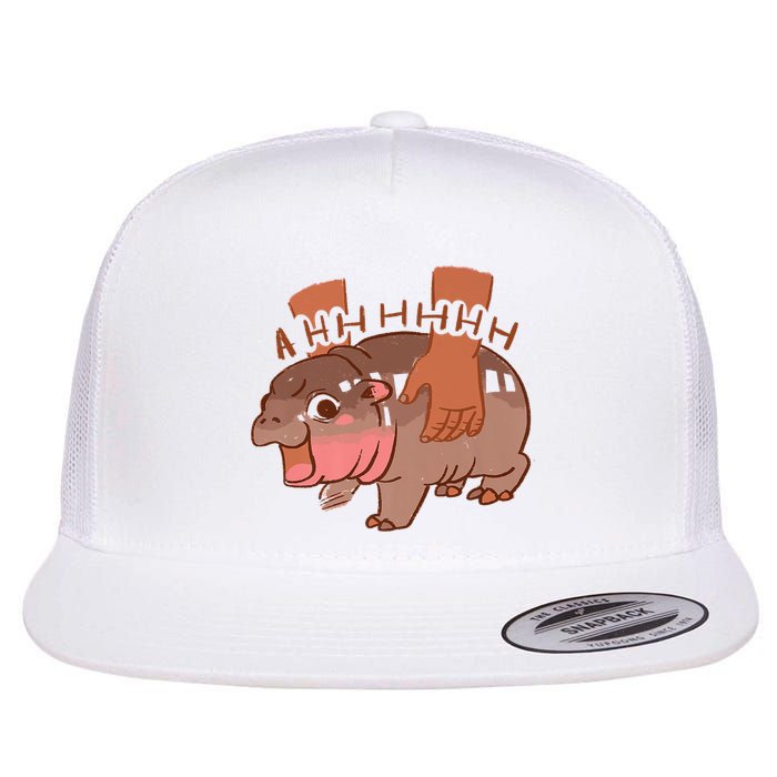 Moo Deng A Hh Hhhh Hippo Funny Flatbill Hat