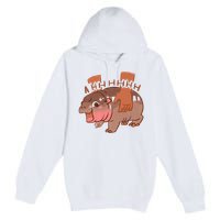 Moo Deng A Hh Hhhh Hippo Funny Premium Pullover Hoodie