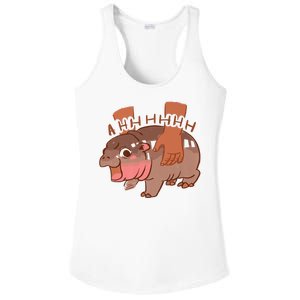 Moo Deng A Hh Hhhh Hippo Funny Ladies PosiCharge Competitor Racerback Tank