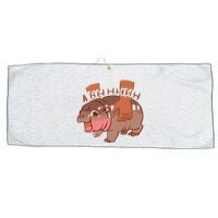 Moo Deng A Hh Hhhh Hippo Funny Large Microfiber Waffle Golf Towel