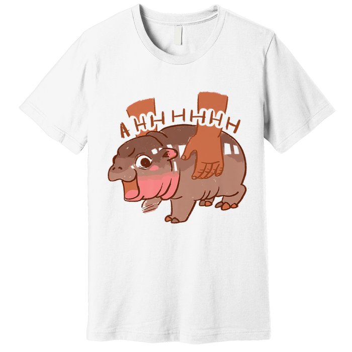 Moo Deng A Hh Hhhh Hippo Funny Premium T-Shirt