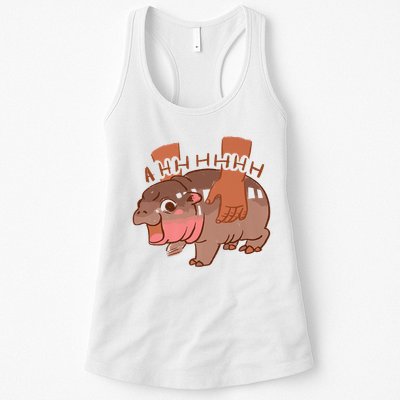 Moo Deng A Hh Hhhh Hippo Funny Womens Tank Top