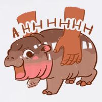 Moo Deng A Hh Hhhh Hippo Funny Baby Bodysuit