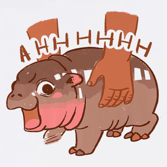 Moo Deng A Hh Hhhh Hippo Funny Baby Bodysuit