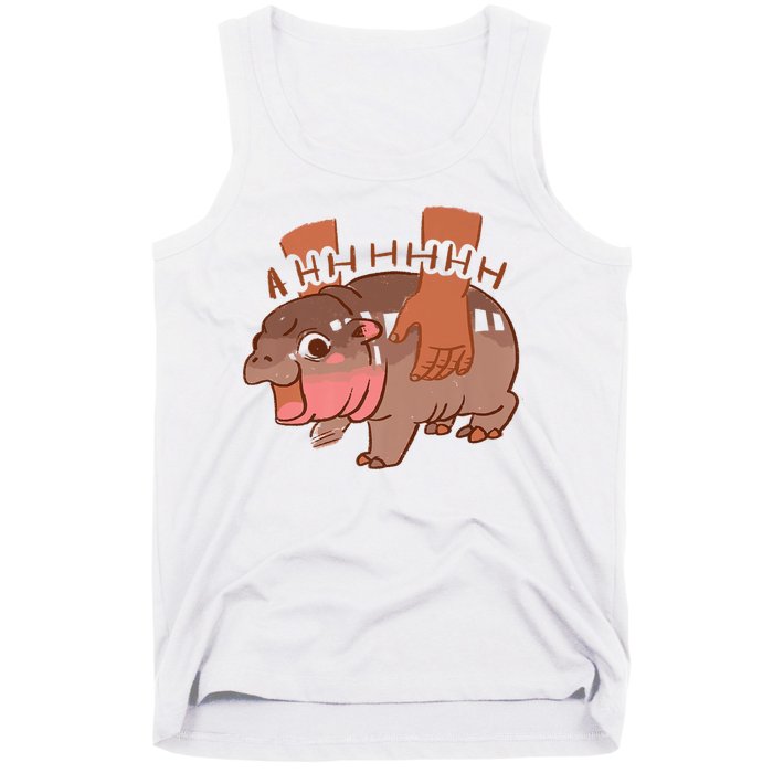 Moo Deng A Hh Hhhh Hippo Funny Tank Top