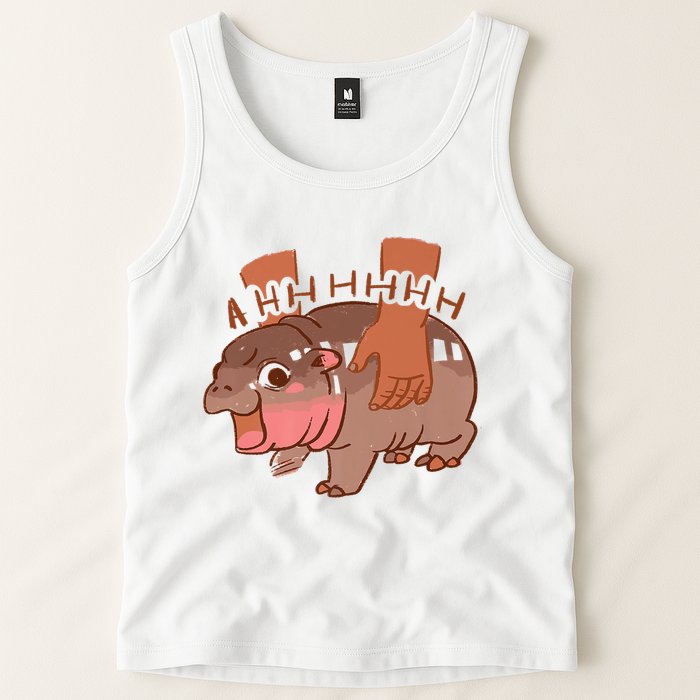 Moo Deng A Hh Hhhh Hippo Funny Tank Top