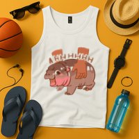 Moo Deng A Hh Hhhh Hippo Funny Tank Top