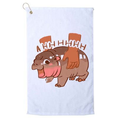 Moo Deng A Hh Hhhh Hippo Funny Golf Towel