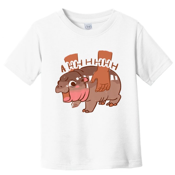 Moo Deng A Hh Hhhh Hippo Funny Toddler T-Shirt