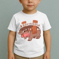 Moo Deng A Hh Hhhh Hippo Funny Toddler T-Shirt