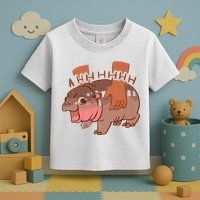 Moo Deng A Hh Hhhh Hippo Funny Toddler T-Shirt