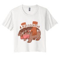 Moo Deng A Hh Hhhh Hippo Funny Crop Top